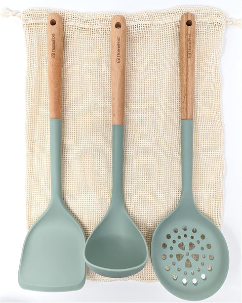 3 Pack of Premium Food-Grade Silicone Spatulas Set with Non-Slip Handles, Heat Resistant 600F 315C, for Baking, Cooking Won't scratch Surfaces, 15...