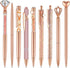 9 Pcs Rose Gold Ballpoint Pens Set with Metal Crystal Diamond Design for Women - Fancy Pens for Journaling, Writing, Gifts...