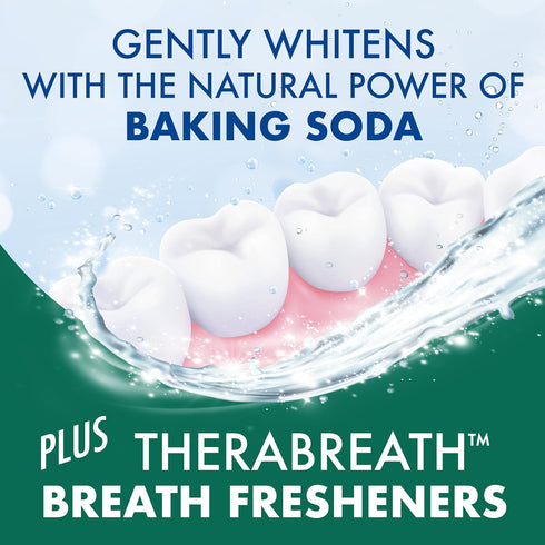 ARM & HAMMER Toothpaste Plus TheraBreath Breath Fresheners, Invigorating ICY Mint Flavor, Whitening Anticavity Fluoride Toothpaste for Bad Breath,...