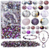 KINGSHINE 1000pcs 4/6/8mm Purple Color Briolette Crystal Glass Beads for Jewelry Making Supply,Round Rondelle Faceted Spacer Beads,Crystal Beads f...
