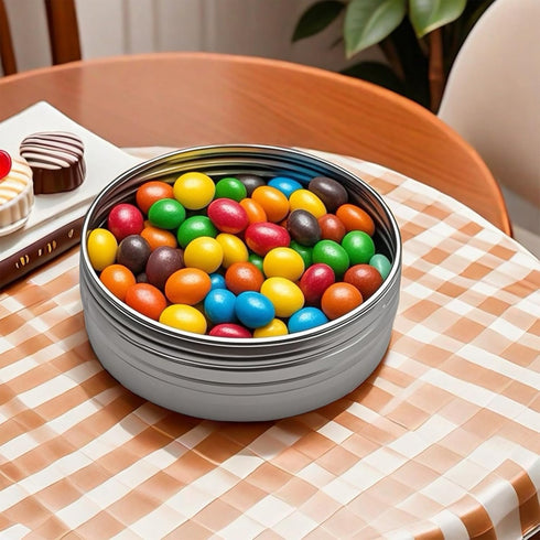LJY 36 Pieces Round Aluminum Cans Screw Lid Metal Tins Jars Empty Slip Slide Containers, 4oz 2oz & 1oz Mixed Sizes...