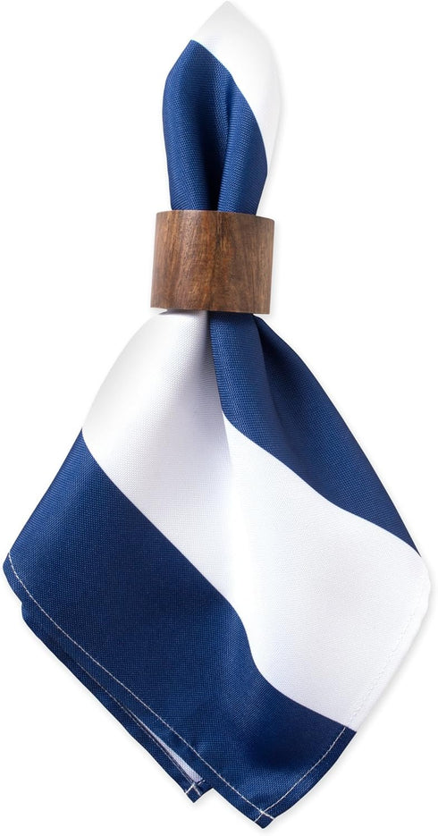 DII Cabana Stripe Outdoor Tabletop Collection, Water Resistant, Napkin (Set of 6), Nautical Blue...