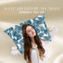 ZIMASILK 100% Pure Mulberry Silk Pillowcase for Hair and Skin Health,Both Sides 19 Momme Silk Floral Print,1pc(Queen 20''x30'',Blue Leaves)...