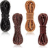 8yd Braided Leather Cord Antique Genuine Leather Strap Folded Bolo Tie Cord Rope Lace for Necklace Bracelet Pendent Jewelry Making Beading Braidin...