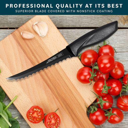 Home Hero 2 Pcs Tomato Knife with Sheath - High Carbon Stainless Steel Chopping Knife with Ergonomic Handle - Razor-Sharp Multi-Purpose Kitchen Kn...