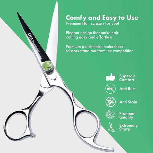 UM Supplies Scissors 6.5 | Premium Barber Shears For Hair Cutting | Multiple Purpose Cutting Scissors | Haircut Scissors For Salon I Women | Mens ...