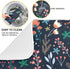 Dish Drying Mat for Kitchen Counter Colorful Flowers Black Absorbent Drying Matt for Dishes Sink Countertop 16'' x 18''...