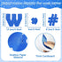 260Pcs Glitter Blue Bulletin Board Letters for Classroom 4” Letter Combo Pack Set Numbers Alphabet Poster Board Punctuation Symbol Cutout with Adh...