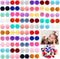 100pcs Small Pet Dog Hair Bows, Bulk Cute Dog Hair Round Puff Ball Pom Pom Bows with Rubber Bands, Mix Handmade Yorkie Dog Grooming Bows for Dog H...