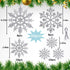 36 Pack Silver Snowflake Ornaments Plastic Glitter Snow Flakes Ornaments for Winter Christmas Tree Decorations Size Varies Craft Snowflakes...