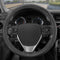 Motor Trend GripDrive Faux Black Leather Steering Wheel Cover for Car Truck Van SUV, Standard 15 inch Size, Solid Black Stitched Car Steering Whee...