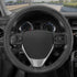 Motor Trend GripDrive Faux Black Leather Steering Wheel Cover for Car Truck Van SUV, Standard 15 inch Size, Solid Black Stitched Car Steering Whee...