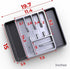 Mueller Flatware Kitchen Drawer Organizer, 19.7" x 15" Silverware Organizer, 6 Compartments, Heavy-Duty, Cutlery Tray for Utensils or Stuff, Dinin...
