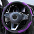 Car Steering Wheel Cover, 15 inch Microfiber Leather Carbon Fiber Soft Anti-Slip Breathable, Universal Size Elastic Car Accessory for Most Cars (P...
