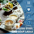 20 Piece Soup Spoons, Round Stainless Steel Bouillon Spoons Round Spoons 6.7 inch...