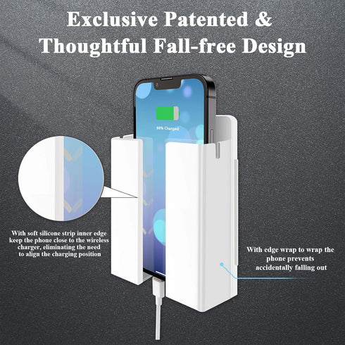 LANBON P2 Wireless Charger Wall Mounted, Wireless Phone Charger for Bedside/Sofa/Desk/Garage/Kitchen,15W Fast Charging Station Works with iPhone15...