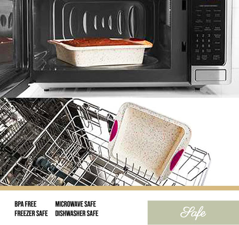 Trudeau 8x8in Confetti Silicone Cake Pan – Reinforced Hybrid of Flexible Silicone and Hard Lining for Shape Stability – Nonstick, BPA Free, Oven S...