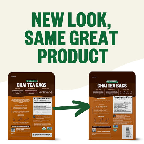 FGO Organic Chai Tea, 100 Count, Eco-Conscious Tea Bags, Resealable Bag, Packaging May Vary (Pack of 1)...