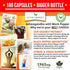 UDAF Certified Organic Ashwagandha with Black Pepper - 180 Capsules - 1965mg Extra Strength for Stress, Sleep, Mood, Thyroid, Focus, Hair, Vegan P...