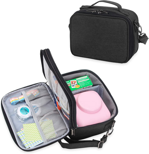 Teamoy Camera Case Compatible with Mini9 Instant Camera, Portable Instant Camera Bag for Mini 9/10/11/12 Camera and Accessories, Black(Bag Only)...
