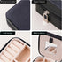 CASEGRACE Travel Jewelry Case, Small Jewelry Box with Mirror Design Portable Jewelry Travel Organizer Display Storage Case for Rings Earring Neckl...