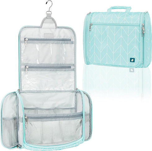 PAVILIA Large Hanging Toiletry Bag Travel Bag Women Men, Cosmetic Organizer, Water Resistant Makeup Bag Accessories Toiletries, Travel Essentials ...