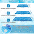 Dog Cooling Mat Water Injection Pet Cooling Pads Dogs & Cats Pet Cooling Blanket for Outdoor Car Seats Beds (Small(18IN* 20IN), Ocean Blue)...