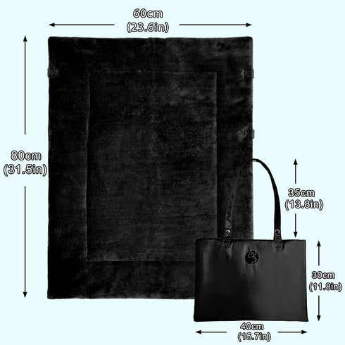 Reversible Waterproof Dog Bed Pad for Camping Travel, Portable Car Seat Pet Cushion Mat with Handles for Small Medium Dogs Cats, Indoor and Outdoo...