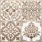 4 Pieces Reusable Tile Stencil 12 x 12 Inches Wall Templates Tile Pattern Stencil Drawing Templates for DIY Scrapbooks Wall Floor Home Decors (Flo...