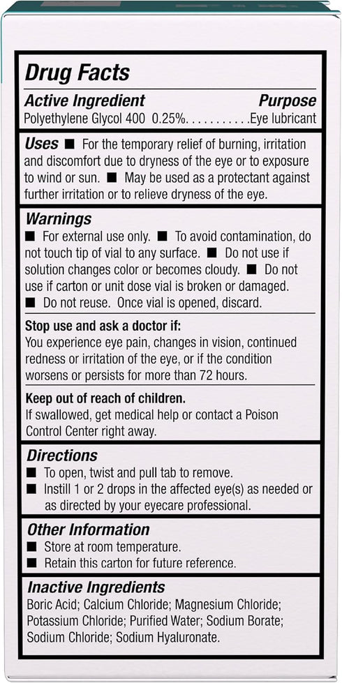 Blink Tears Preservative Free Lubricating Eye Drops 25 ct 0.01 fl oz EA (0.4 mL EA) (Pack of 2)...