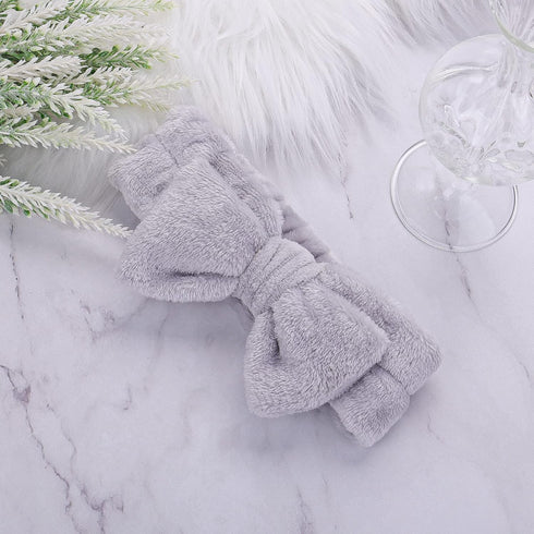 Spa Headband, Bowknot Hair Bands Makeup Headbands Women Coral Fleece Elastic Headband Washing Face Hair Wrap for Washing Face Shower Sports Beauty...