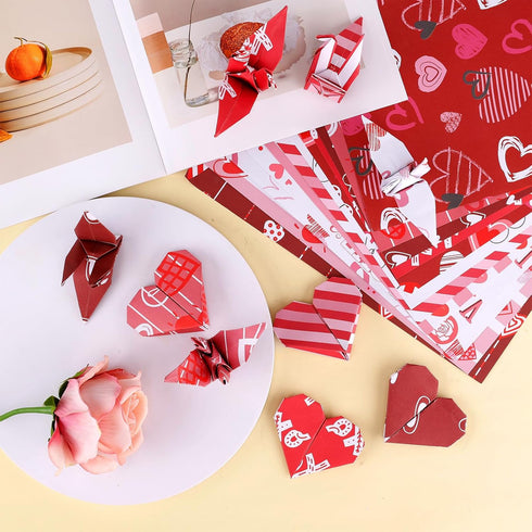 PEUTIER 24 Sheets Valentine's Day Pattern Paper, 11.8X11.8 Inch Double-Sided Love Scrapbook Paper Valentine's Day Scrapbook Paper Decorative Craft...