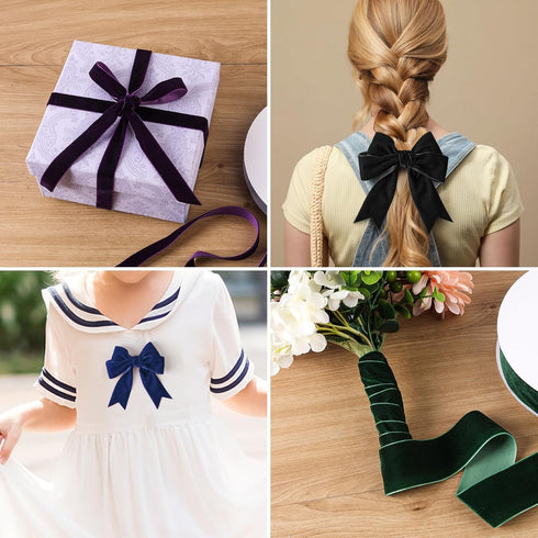 Black Velvet Ribbon 1-1/2" x 20Yd,Great for Gift Wrapping,Hair Bows Making, Wreaths,Wedding and Christmas Party Decoration(Black 1-1/2")...