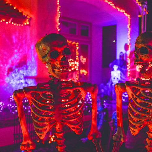 Halloween Orange Fairy String Lights: 12 Pack 7 Ft 20 LED Battery Operated Firefly Lights on Black Wire Starry Moon Lights for DIY Party Bedroom P...