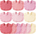 12 Pcs Baby Muslin Bibs Girl 4 Layer Soft Drool Bibs Set Baby Bibs Drool Bandana Lap Shoulder Drool Cloths Bibs Cotton Bibs Teething Bibs for Baby...
