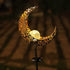 Garden Solar Light Outdoor Decorative, Moon Crackle Glass Globe Stake Metal Lights?Waterproof Warm White LED for Pathway, Lawn, Patio, Yard...
