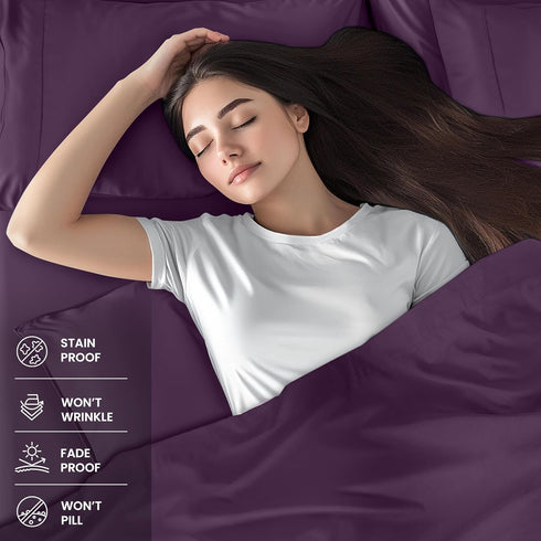 Utopia Bedding Queen Sheet Set – 4 Piece Bed Sheets for Queen Size Bed, Soft and Breathable Microfiber, Includes 1 Fitted Sheet, 1 Flat Sheet and ...