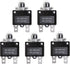 5PCS 20Amp Circuit Breakers with Push Button Reset with Quick Connect Terminals and Waterproof Button Cap...