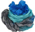 Brand - Super Bulky Recycled Sari Silk Ribbon Yarn in Blue Gray | 50 GMS - 30 Yards | Duppioni Silk Ribbon (Pack of 1)......
