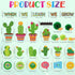66 Pieces Cactus Classroom Decor When We Learn We Grow Bulletin Board Decorations Set Cactus Cutouts Tissue Paper Pompoms for Kindergarten Element...