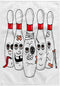 3D Rose TWL_116311_1 Funny Busted Up Injured Bowling Pins Cartoon Sports Design Towel, 15 x 22...