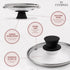 Glass Lid with Steam Vent Hole - 6"-Inch/15.24cm - Compatible with Lodge Cast Iron Skillet Pan - Fully Assembled Universal Replacement Cover - Tem...