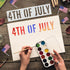 4 Pieces 4th of July Stencil 4th of July patriotic Template Reusable Plastic 4th of July Independence Day Stencil Set for Painting on Wood Wall Do...