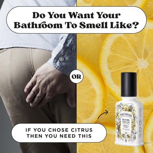 Poo-Pourri Before-You-Go Toilet Spray, Original Citrus, 4 Fl Oz - Lemon, Bergamot and Lemongrass...