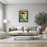 Posterizer 1 pcs- Cute portrait of a cat with a yellow hat and clothes-Art for Animal Lovers-Comedy Art- Gift for Men Women Entrepreneur Teens-Dec...