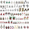 JJGrace 60 Pieces Christmas Charms Assorted Silver Plated Christmas Enamel Pendants Accessory for Xmas Party Necklace Bracelet Earring DIY Supplie...