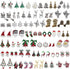 JJGrace 60 Pieces Christmas Charms Assorted Silver Plated Christmas Enamel Pendants Accessory for Xmas Party Necklace Bracelet Earring DIY Supplie...