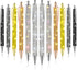 12Pcs Rhinestone Pens Bling Metal Ballpoint Diamond Pens Bulk Fancy Sparkly Crystal Press Retractable Black Ink 0.7mm For Women Office Meeting Bir...