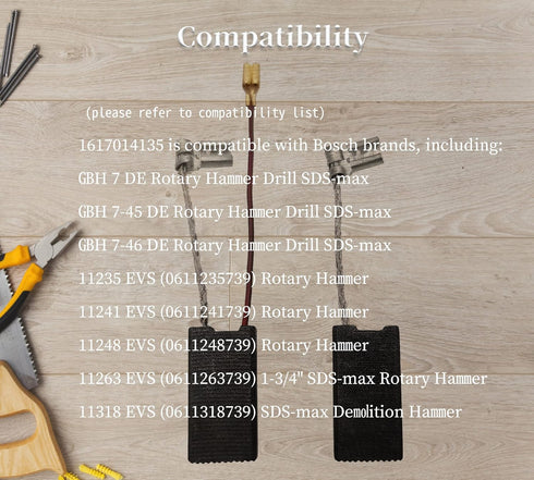 2 pairs 1617014135 Carbon Brush Set for Bosch Power Tools GBH 7 DE GBH 7-46 DE GBH 7-45 DE a69 S20G...