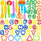 Playdough Tools 55 PCS Play Dough Tools Set for Kids, Play Dough Accessories Plastic Playdough Alphabet Numbers Shapes Cutters,Playdough Rollers,D...